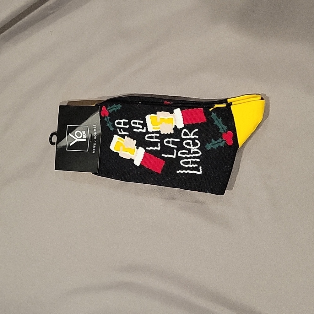 Fa La La La Lager Mens Socks Yo Sox Size 7-12